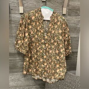 Trovata Multicolor Floral Button-Down Shirt